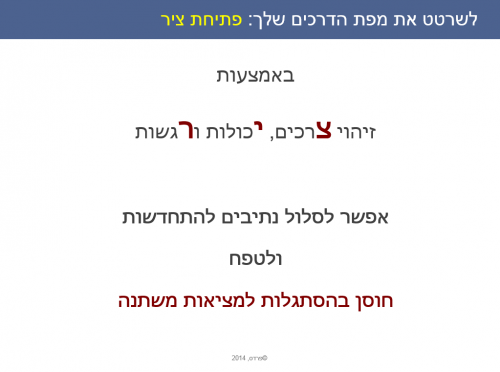 לשרטט את מפת הדרכים. התחדשות