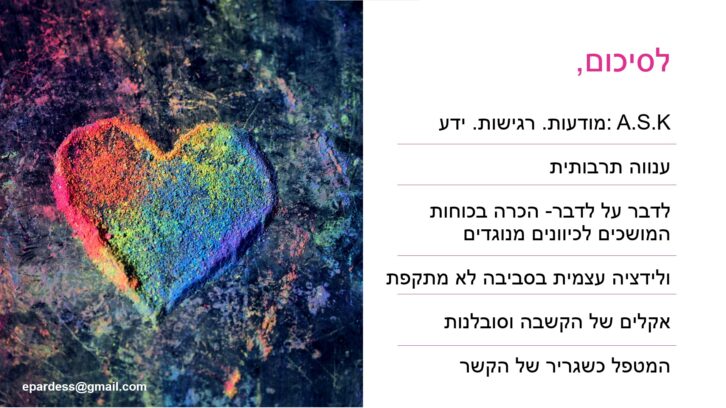 סיכום המצגת