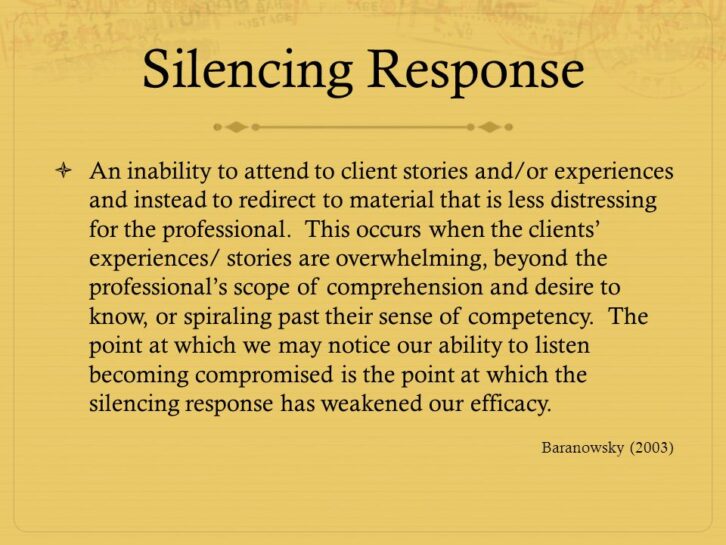 The silencing response: איך נזהה את תגובת ההשתקה וכיצד ננוע מהשתקה לדיאלוג